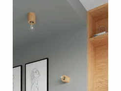 Sollux Lighting Lámparas de escritorio Nalvado escandinavo de madera - 1 fuentes luminosas 3000K - L.10 x A.10 cm - madera natural Color natural claro Outlet