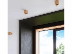 Lámparas de escritorio Zxina escandinavo de madera - 1 fuentes luminosas 4000K - L.10 x A.10 cm - madera natural^Sollux Lighting Clearance
