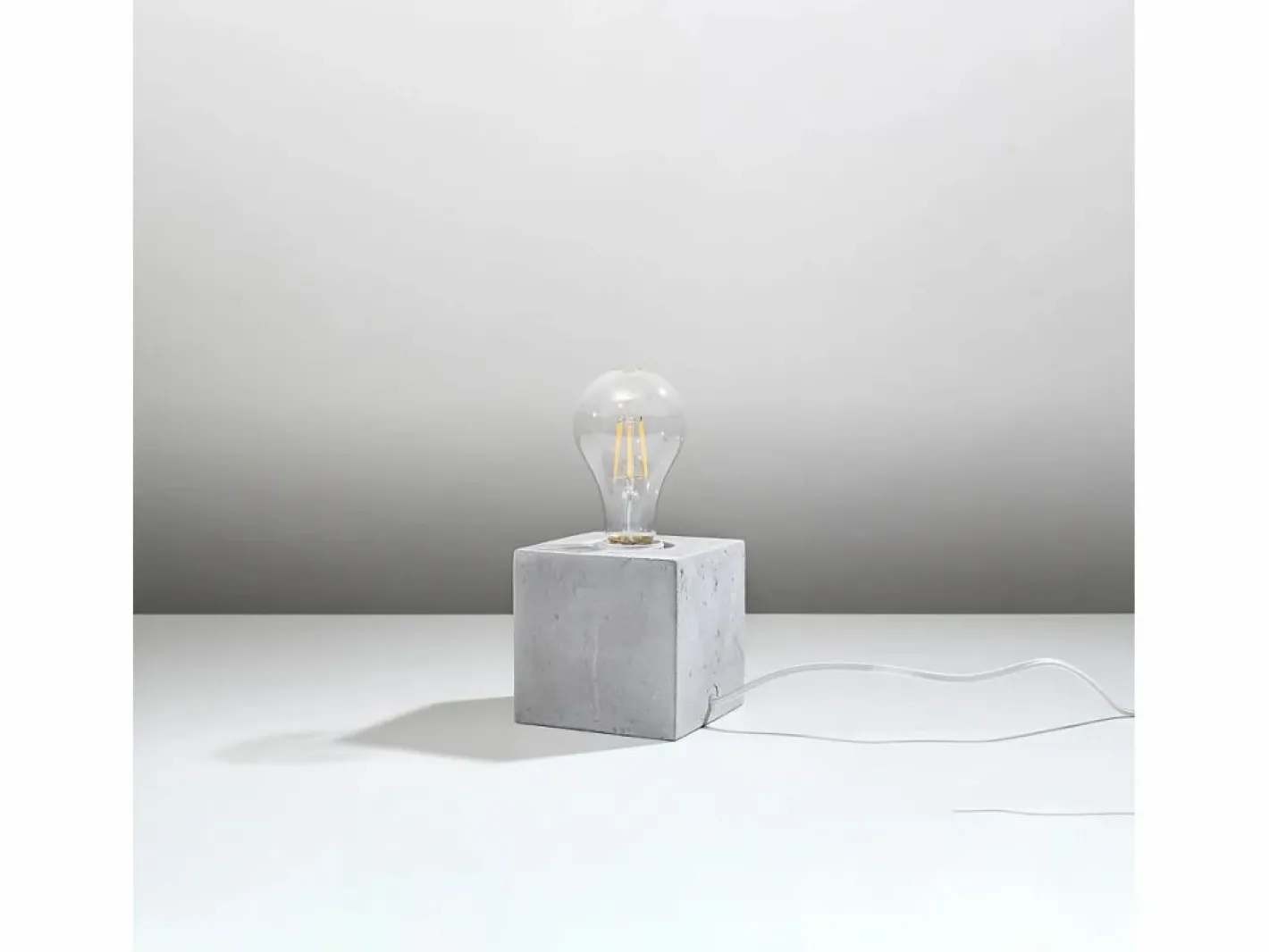 Sollux Lighting Lámparas de escritorio Zxina industrial de concreto - 1 fuentes luminosas 3000K - L.10 x A.10 cm - Gris