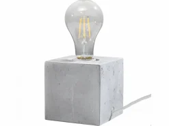 Sollux Lighting Lámparas de escritorio Zxina industrial de concreto - 1 fuentes luminosas 3000K - L.10 x A.10 cm - Gris