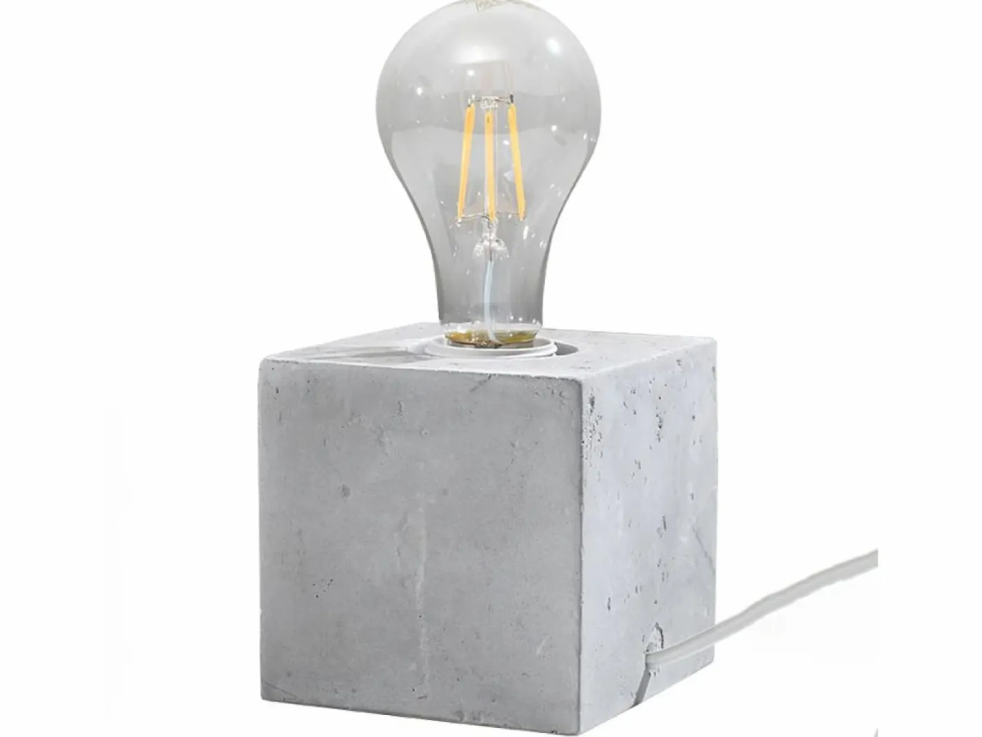 Sollux Lighting Lámparas de escritorio Zxina industrial de concreto - 1 fuentes luminosas 3000K - L.10 x A.10 cm - Gris