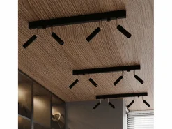 Sollux Lighting Lámparas de pared Astix moderno de aluminio - 1 fuentes luminosas 4000K - L.3 x A.20 cm - Negro Clearance