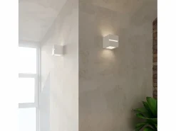 Sollux Lighting Lámparas de pared Astra line moderno de cerámica - 1 fuentes luminosas 4000K - L.14 x A.14 cm - Blanco Sale