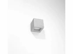 Lámparas de pared Astra moderno de hormigón/vidrio - 1 fuentes luminosas 3000K - L.12 x A.10 cm -^Sollux Lighting Best