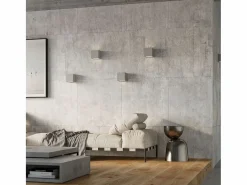 Lámparas de pared Astra moderno de hormigón/vidrio - 1 fuentes luminosas 3000K - L.12 x A.10 cm -^Sollux Lighting Best