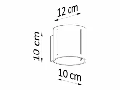Lámparas de pared Brich moderno de aluminio - 1 fuentes luminosas 4000K - L.10 x A.10 cm -^Sollux Lighting Outlet