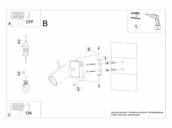 Sollux Lighting Lámparas de pared Briix moderno de acero - 1 fuentes luminosas 3000K - L.8 x A.16 cm - Blanco