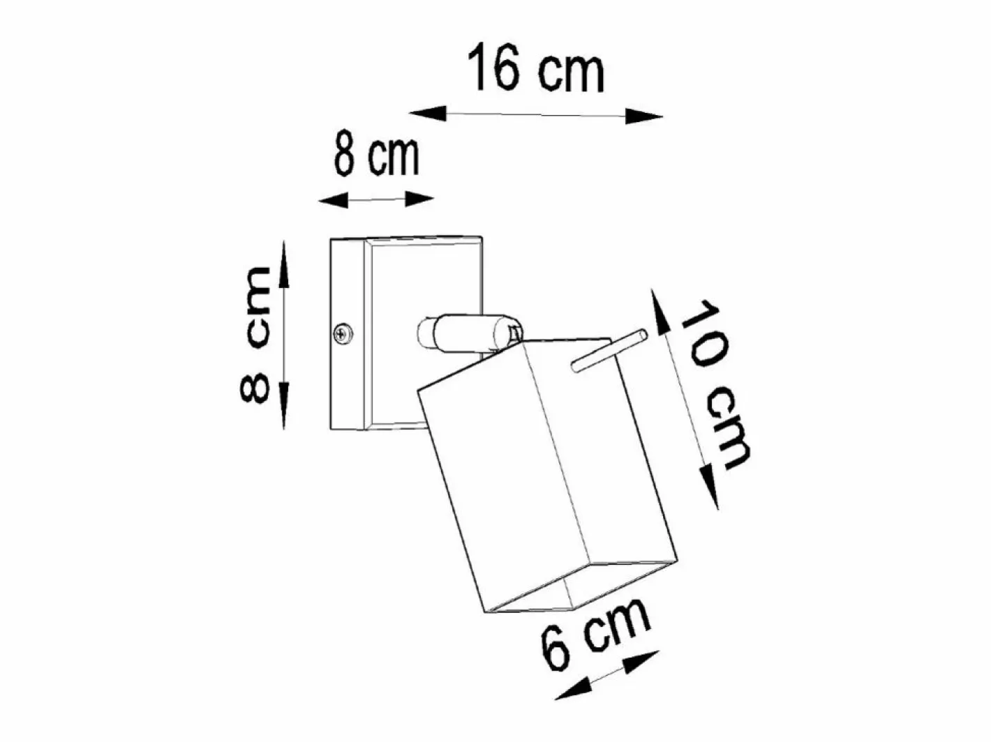 Sollux Lighting Lámparas de pared Briow moderno de acero - 1 fuentes luminosas 3000K - L.8 x A.8 cm - Blanco Outlet