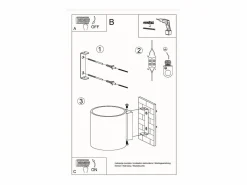 Sollux Lighting Aplique Para Pared|Lámparas de pared Celeris industrial de concreto - 1 fuentes luminosas 4000K - L.10 x A.10 cm -