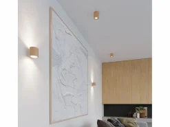 Lámparas de pared Celeris escandinavo de madera - 1 fuentes luminosas 3000K - L.10 x A.10 cm - madera natural^Sollux Lighting Outlet