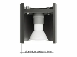 Sollux Lighting Aplique Para Pared|Lámparas de pared Celeris moderno de aluminio - 2 fuentes luminosas 4000K - L.26 x A.10 cm -