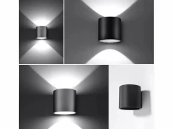 Lámparas de pared Celeris moderno de aluminio - 1 fuentes luminosas 4000K - L.10 x A.10 cm -^Sollux Lighting Sale