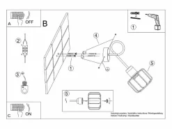 Sollux Lighting Lámparas de pared Celubi moderno de acero - 1 fuentes luminosas 4000K - L.15 x A.30 cm - Negro Online