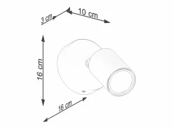 Lámparas de pared Flare moderno de acero/madera - 1 fuentes luminosas 3000K - L.16 x A.16 cm - madera negra^Sollux Lighting Best