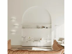 Sollux Lighting Lámparas de pared Gloim moderno de cerámica - 1 fuentes luminosas 3000K - L.30 x A.15 cm - Blanco Discount