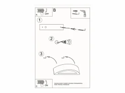 Sollux Lighting Aplique Para Pared|Lámparas de pared Gloim moderno de cerámica/vidrio - 1 fuentes luminosas 3000K - L.40,5 x A.10 cm -