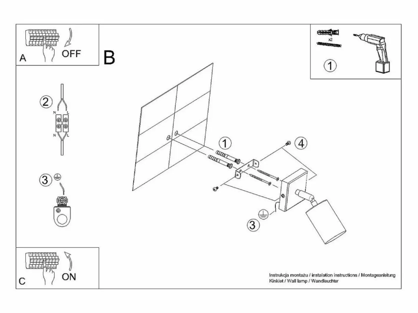 Sollux Lighting Lámparas de pared Glois moderno de acero - 1 fuentes luminosas 4000K - L.8 x A.18,5 cm - oro Negro Discount