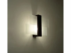 Sollux Lighting Lámparas de pared Ignis escandinavo de madera/vidrio - 1 fuentes luminosas 4000K - L.43 x A.30 cm - wengué Beige Online