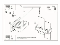 Sollux Lighting Lámparas de pared Ignis escandinavo de madera/vidrio - 1 fuentes luminosas 4000K - L.43 x A.30 cm - wengué Beige Online