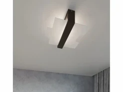 Sollux Lighting Lámparas de pared Ignis escandinavo de madera/vidrio - 1 fuentes luminosas 4000K - L.43 x A.30 cm - wengué Beige Online