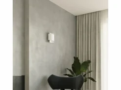 Sollux Lighting Lámparas de pared Influx industrial de acero - 1 fuentes luminosas 3000K - L.22 x A.23 cm - Blanco Discount