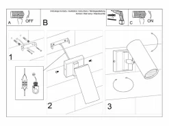 Sollux Lighting Lámparas de pared Invicta moderno de acero - 1 fuentes luminosas 3000K - L.8 x A.20 cm - Blanco New