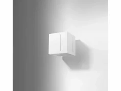 Sollux Lighting Lámparas de pared Luminara moderno de aluminio - 1 fuentes luminosas 3000K - L.10 x A.10 cm - Blanco Sale