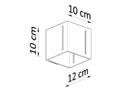 Sollux Lighting Lámparas de pared Luminara moderno de aluminio - 1 fuentes luminosas 3000K - L.10 x A.10 cm - Blanco Sale