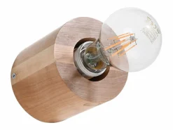 Sollux Lighting Aplique Para Pared|Lámparas de pared Nalvado escandinavo de madera - 1 fuentes luminosas 4000K - L.10 x A.10 cm - madera natural