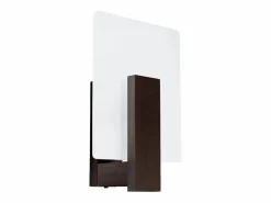 Lámparas de pared Nappo escandinavo de madera/vidrio - 1 fuentes luminosas 3000K - L.16 x A.30,5 cm - wengué^Sollux Lighting Best