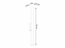 Sollux Lighting Lámparas De Pared Pastelo Moderno De Acero - 2 Fuentes Luminosas - L.2,5 X A.50 Cm - Dorado Hot