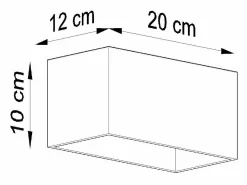 Sollux Lighting Lámparas de pared Quadx maxi moderno de aluminio - 2 fuentes luminosas 4000K - L.20 x A.10 cm - Negro Hot