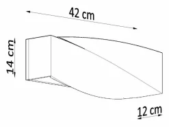 Lámparas de pared Sigmonix moderno de cerámica/vidrio - 1 fuentes luminosas 3000K - L.42 x A.14 cm -^Sollux Lighting Hot