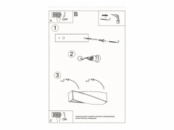 Lámparas de pared Sigmonix moderno de cerámica/vidrio - 1 fuentes luminosas 3000K - L.42 x A.14 cm -^Sollux Lighting Hot