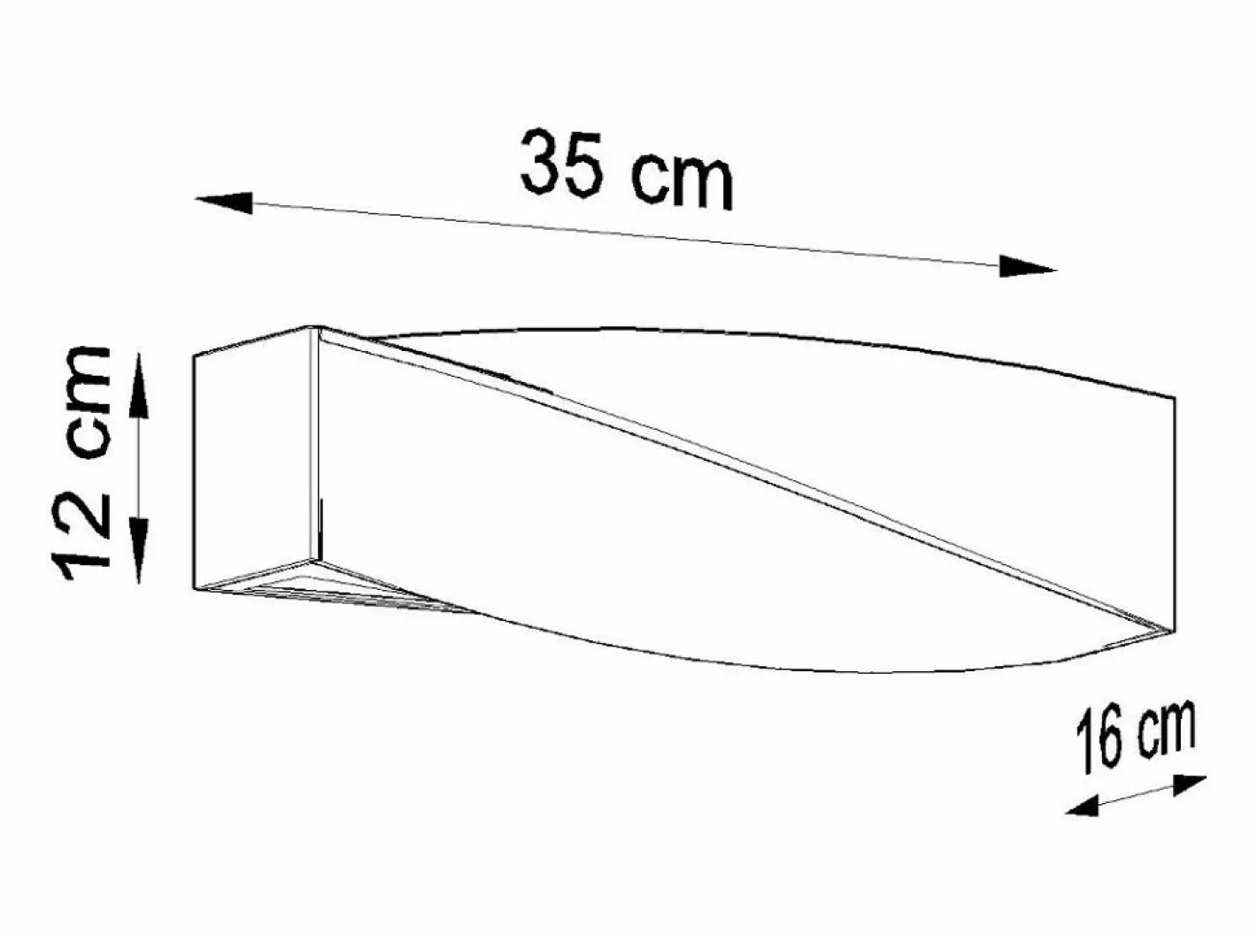 Sollux Lighting Aplique Para Pared|Lámparas de pared Sigmonix mini moderno de cerámica/vidrio - 1 fuentes luminosas 3000K - L.35 x A.12 cm -