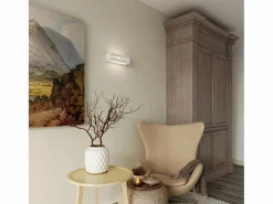 Sollux Lighting Lámparas de pared Solara line moderno de cerámica - 1 fuentes luminosas 3000K - L.32,5 x A.9,5 cm - Blanco Clearance
