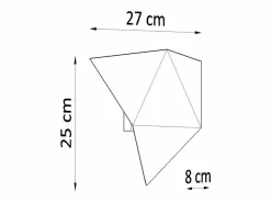 Sollux Lighting Aplique Para Pared|Lámparas de pared Solara moderno de acero - 2 fuentes luminosas 4000K - L.27 x A.25 cm -