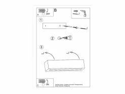 Sollux Lighting Lámparas de pared Solara moderno de cerámica/vidrio - 1 fuentes luminosas 4000K - L.32,5 x A.9,5 cm - Gris Outlet