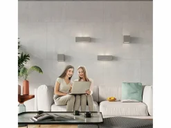 Sollux Lighting Lámparas de pared Solara moderno de cerámica/vidrio - 1 fuentes luminosas 4000K - L.32,5 x A.9,5 cm - Gris Outlet