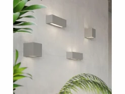 Sollux Lighting Lámparas de pared Solara moderno de cerámica/vidrio - 1 fuentes luminosas 4000K - L.32,5 x A.9,5 cm - Gris Outlet