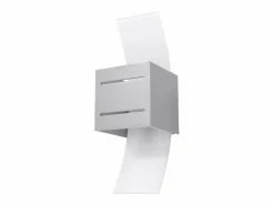Lámparas de pared Solenix moderno de aluminio/vidrio - 1 fuentes luminosas 3000K - L.10 x A.30 cm -^Sollux Lighting Online
