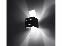 Sollux Lighting Aplique Para Pared|Lámparas de pared Solenix moderno de aluminio/vidrio - 1 fuentes luminosas 4000K - L.10 x A.30 cm -