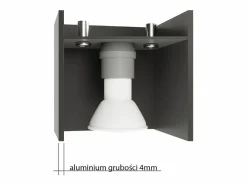 Sollux Lighting Aplique Para Pared|Lámparas de pared Solenix moderno de aluminio/vidrio - 1 fuentes luminosas 4000K - L.10 x A.30 cm -