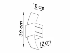 Lámparas de pared Solenix moderno de aluminio/vidrio - 1 fuentes luminosas 4000K - L.10 x A.30 cm -^Sollux Lighting Sale