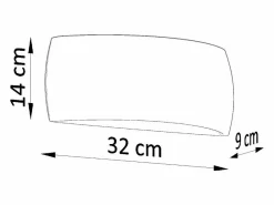 Sollux Lighting Lámparas de pared Torow moderno de cerámica - 1 fuentes luminosas 3000K - L.32 x A.14 cm - Blanco
