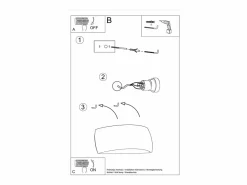 Sollux Lighting Lámparas de pared Torow moderno de cerámica - 1 fuentes luminosas 3000K - L.32 x A.14 cm - Blanco