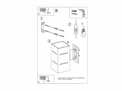 Sollux Lighting Lámparas de pared Vivus desván de aluminio - 1 fuentes luminosas 3000K - L.10 x A.20 cm - Gris New
