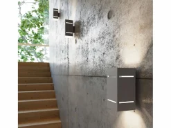 Sollux Lighting Lámparas de pared Vivus desván de aluminio - 1 fuentes luminosas 3000K - L.10 x A.20 cm - Gris New