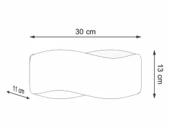 Sollux Lighting Lámparas de pared Zanila moderno de acero - 1 fuentes luminosas 3000K - L.30 x A.13 cm - Blanco Online
