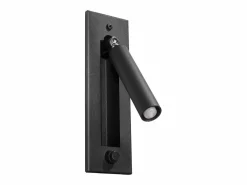 Sollux Lighting Lámparas de pared Zarenex moderno de acero - 1 fuentes luminosas 4000K - L.6,5 x A.20 cm - Negro